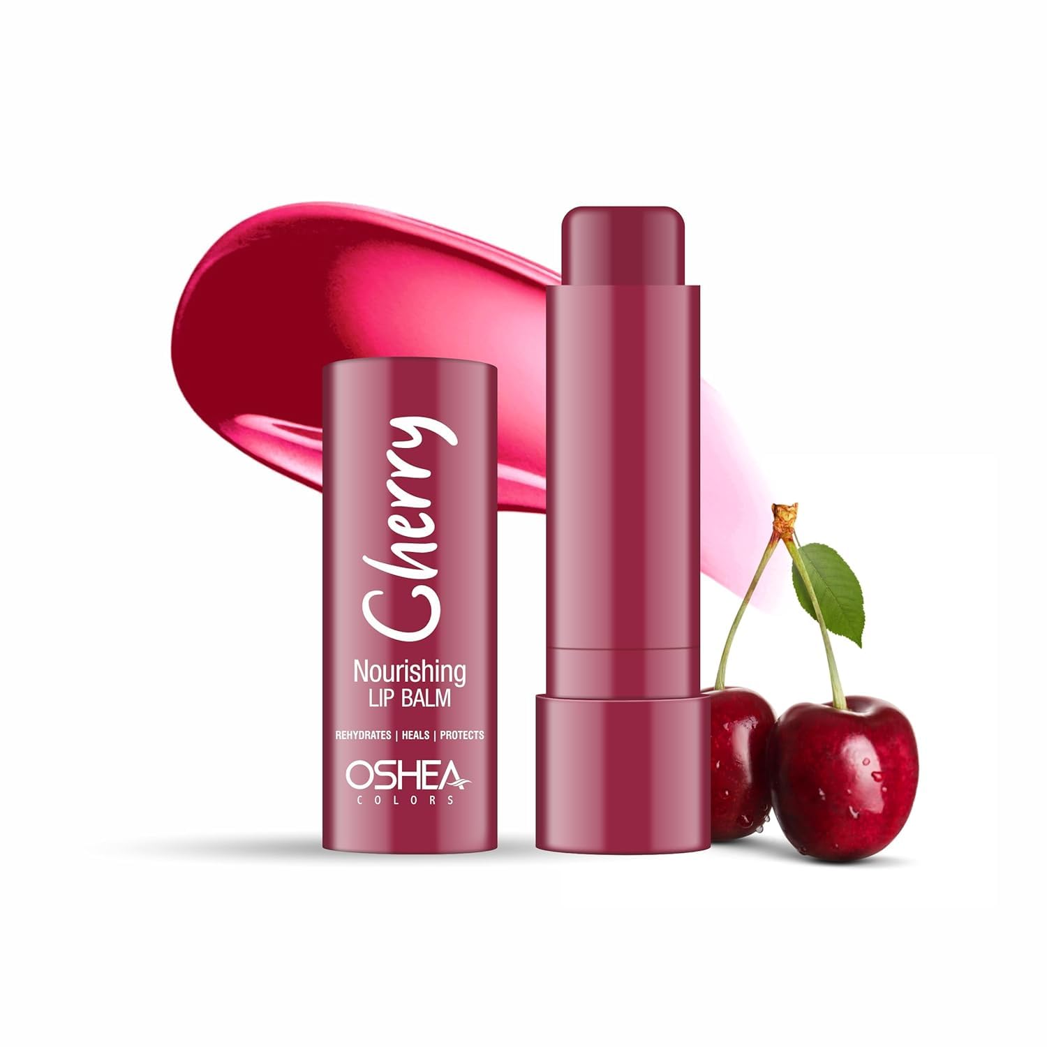 Oshea Colors Tinted Cherry Lip Balm for Women & Men | Instant Hydrating & Nourishing Lip Therapy with Spf 15 | Relieves Dry & Chapped Lips | Enriched with Shea Butter & Jojoba Oil - 4.5g