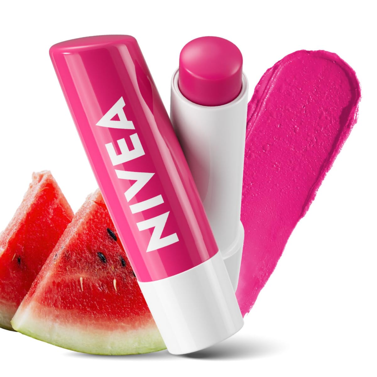 NIVEA Cherry Shine 4.8g Lip Balm|24 H Melt in Moisture Formula|Natural Oils|Glossy Finish,4.8 g (Pack of 1)